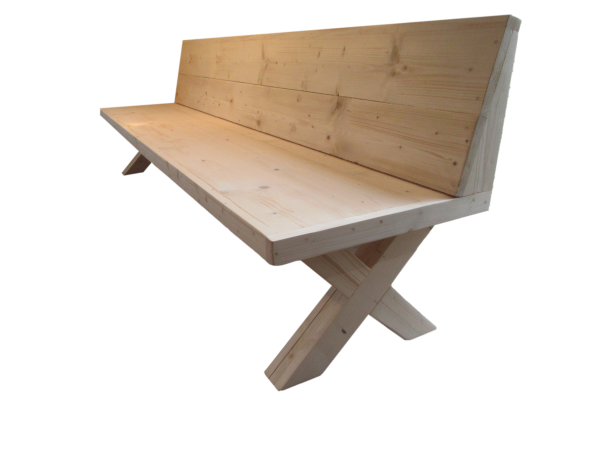 Houten eetkamerbank.