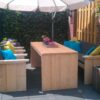 Steigerhouten tuintafel.